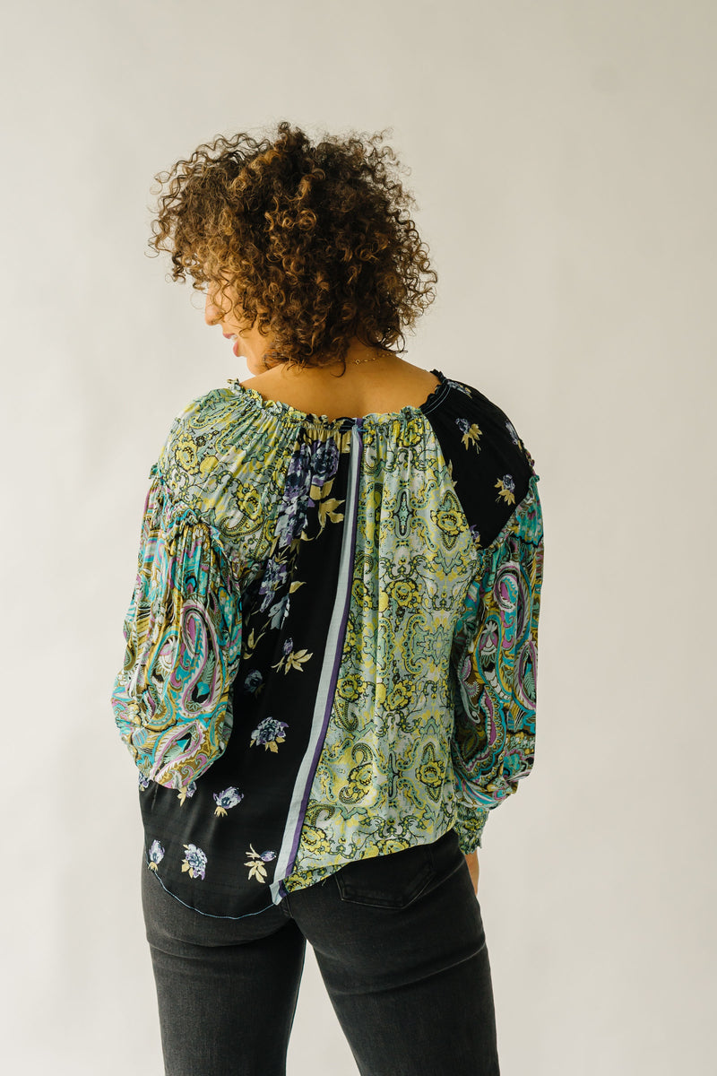Free People: Gemini Blouse in Dark Night Combo