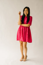 The Jules Gingham Dress in Fuchsia