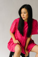 The Jules Gingham Dress in Fuchsia