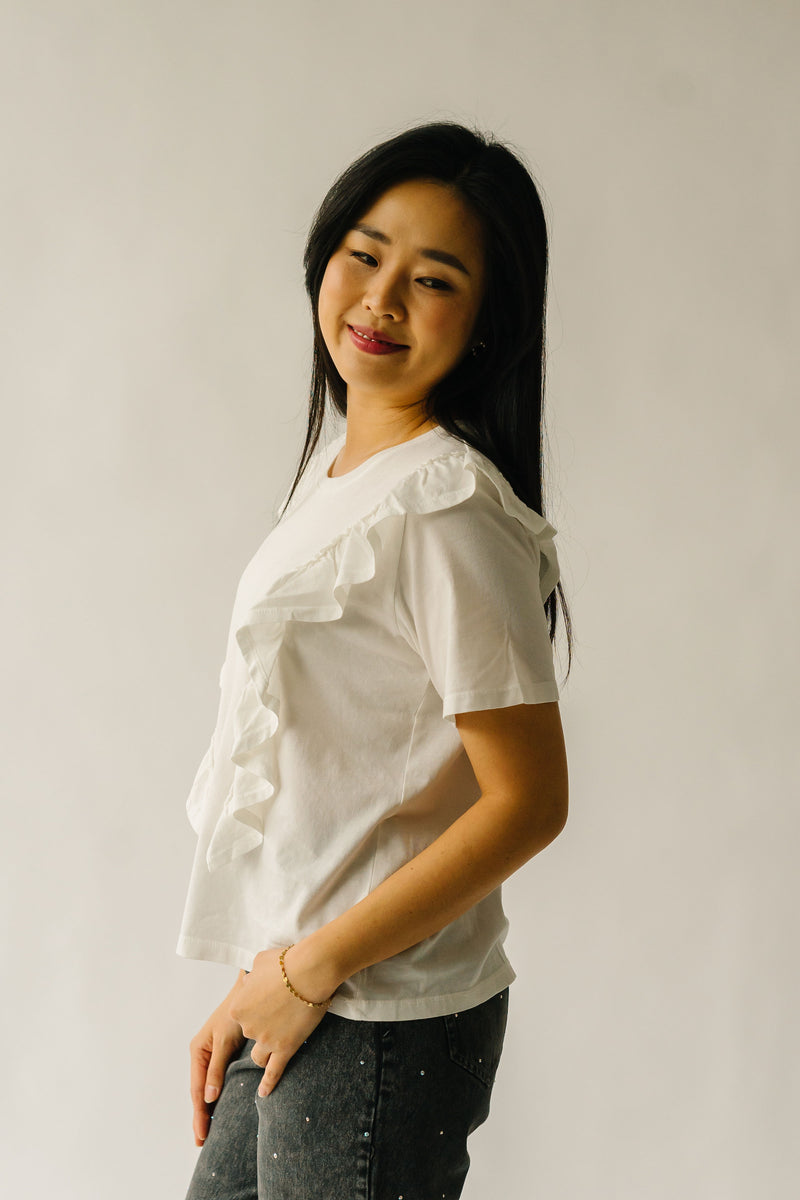 The Esmeralda Ruffle Blouse in Ivory