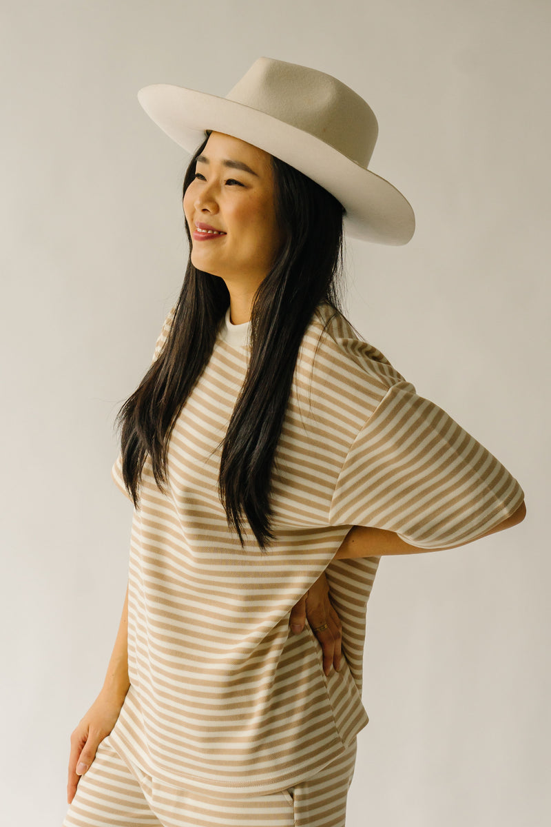 The Sherlock Striped Tee in Sand