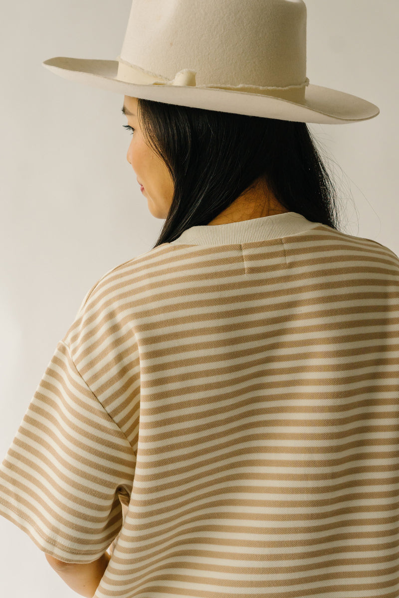 The Sherlock Striped Tee in Sand