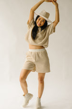 The Sherlock Striped Tee in Sand