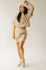 The Sherlock Striped Tee in Sand