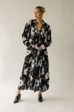 Free People: Back At It Maxi Dress in Black Combo