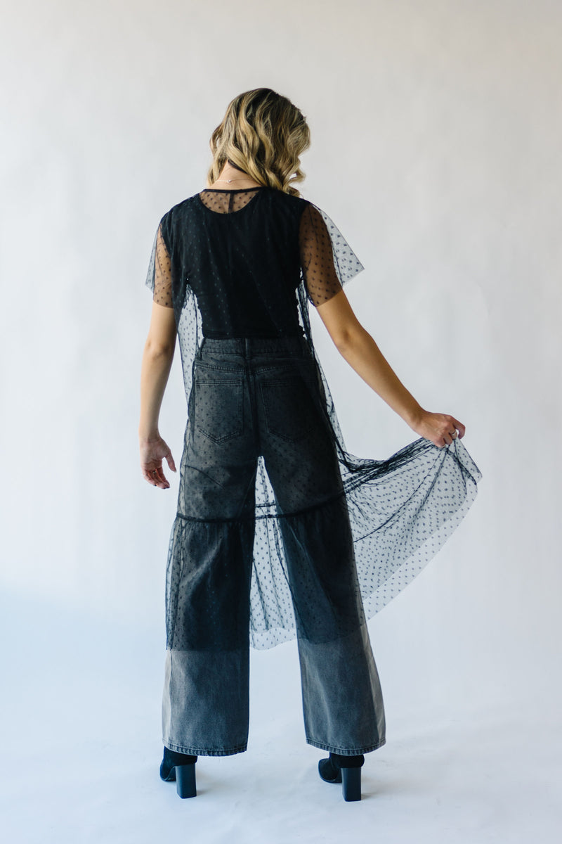The Lyons Mesh Layered Top in Black