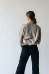 The Velma Mock Neck Sweater in Warm Taupe