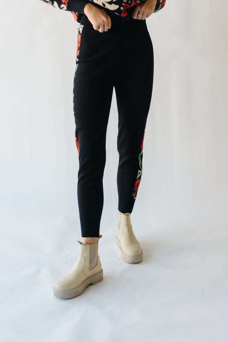 The Gadot Floral Detail Jogger in Black Multi – Piper & Scoot