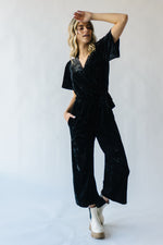 Piper & Scoot: The Martina Velvet Jumpsuit in Black