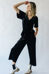Piper & Scoot: The Martina Velvet Jumpsuit in Black