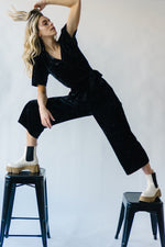 Piper & Scoot: The Martina Velvet Jumpsuit in Black