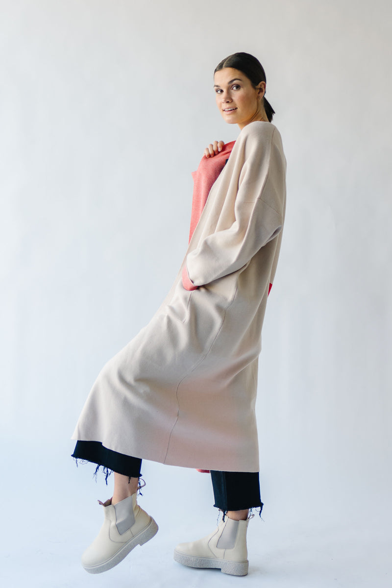 Piper & Scoot: The Heart Long Cardigan in Beige