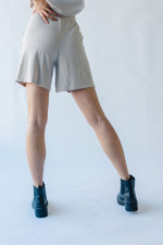 The Du Sol Cozy Ribbed Shorts in Taupe