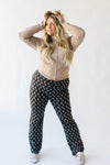 The Sonia Daisy Print Pants in Black