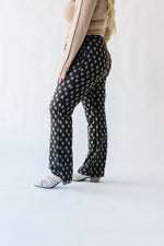 The Sonia Daisy Print Pants in Black