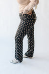 The Sonia Daisy Print Pants in Black