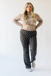 The Sonia Daisy Print Pants in Black