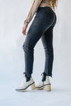Denim: Topher High Rise Slim Straight Jean in Grey