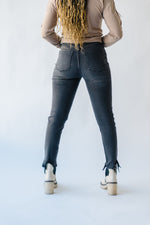 Denim: Topher High Rise Slim Straight Jean in Grey