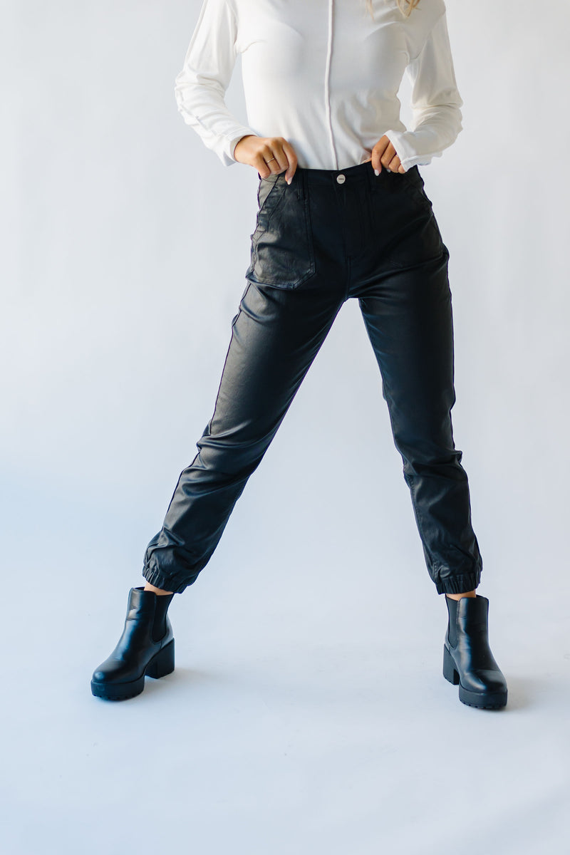 The Wilburn Super High Rise Jogger in Black