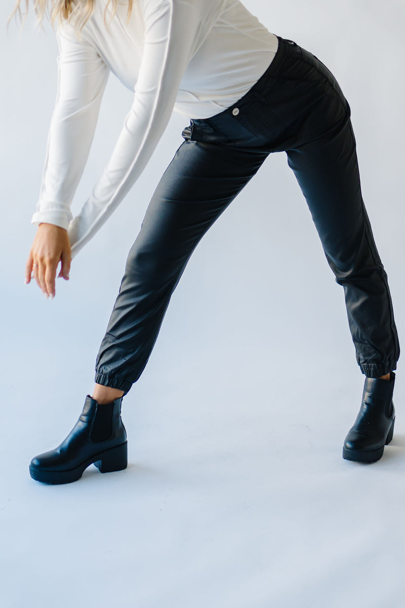The Wilburn Super High Rise Jogger in Black