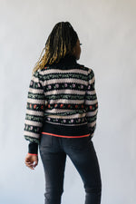 The McCarthy Patterned Sweater in Black + White