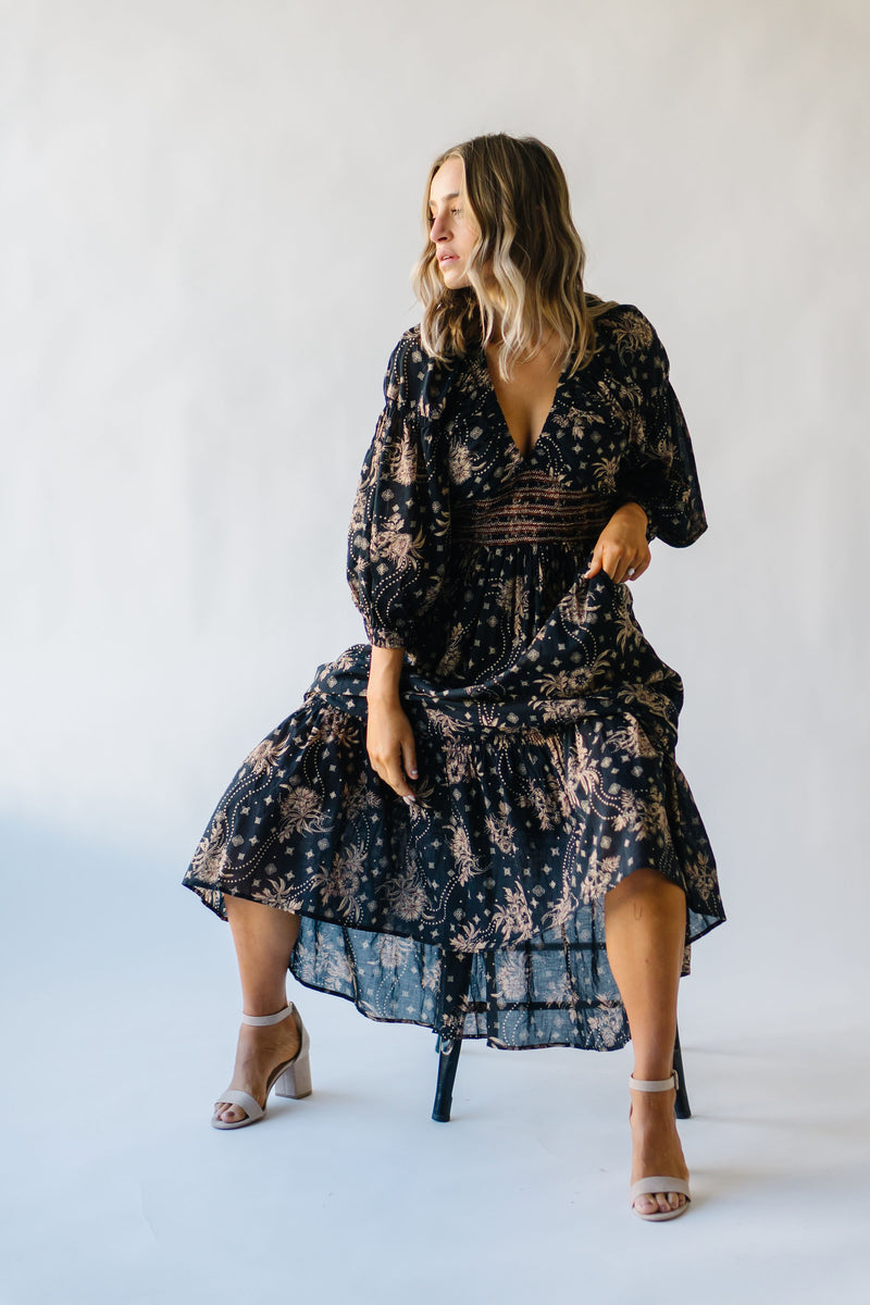 Free People: Golden Hour Maxi in Black Combo