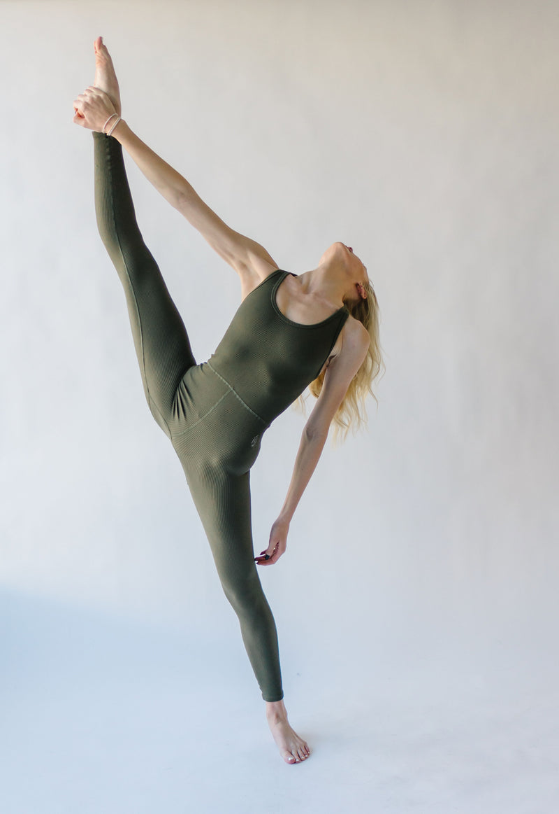 Free People: The Free Throw Onesie in Dark Olive