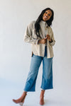 The Bennie Button Up Shacket in Heather Beige