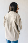 The Bennie Button Up Shacket in Heather Beige