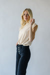 The Zana Raw Hem Tee in Cream