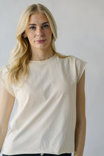 The Zana Raw Hem Tee in Cream