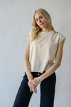 The Zana Raw Hem Tee in Cream