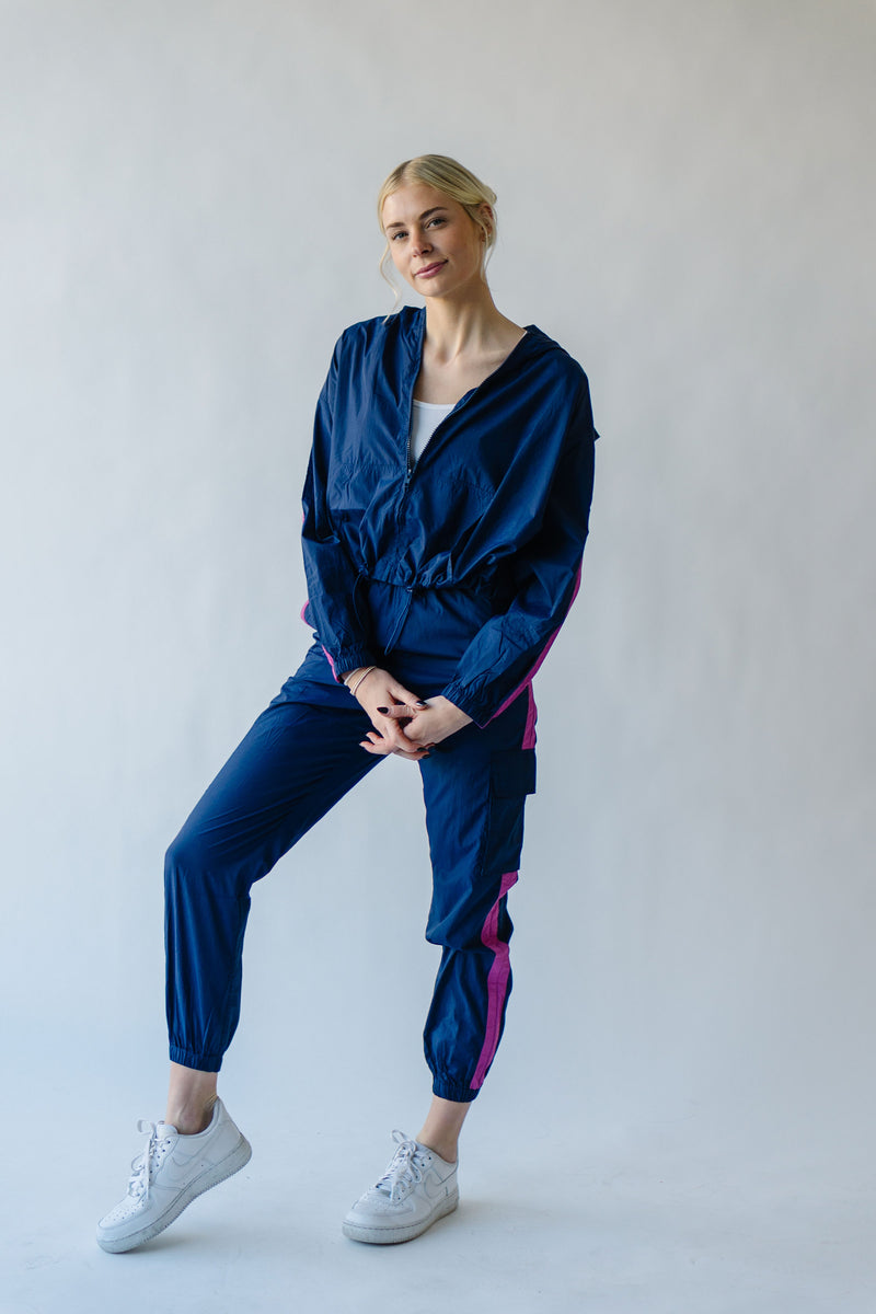 Piper & Scoot: The Dua Windbreaker Jacket in Navy