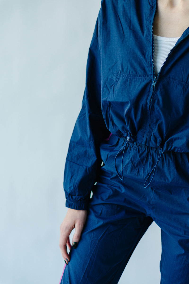 Piper & Scoot: The Dua Windbreaker Jacket in Navy