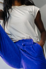 The Joyner Corduroy Straight Leg Pants in Dark Lavender