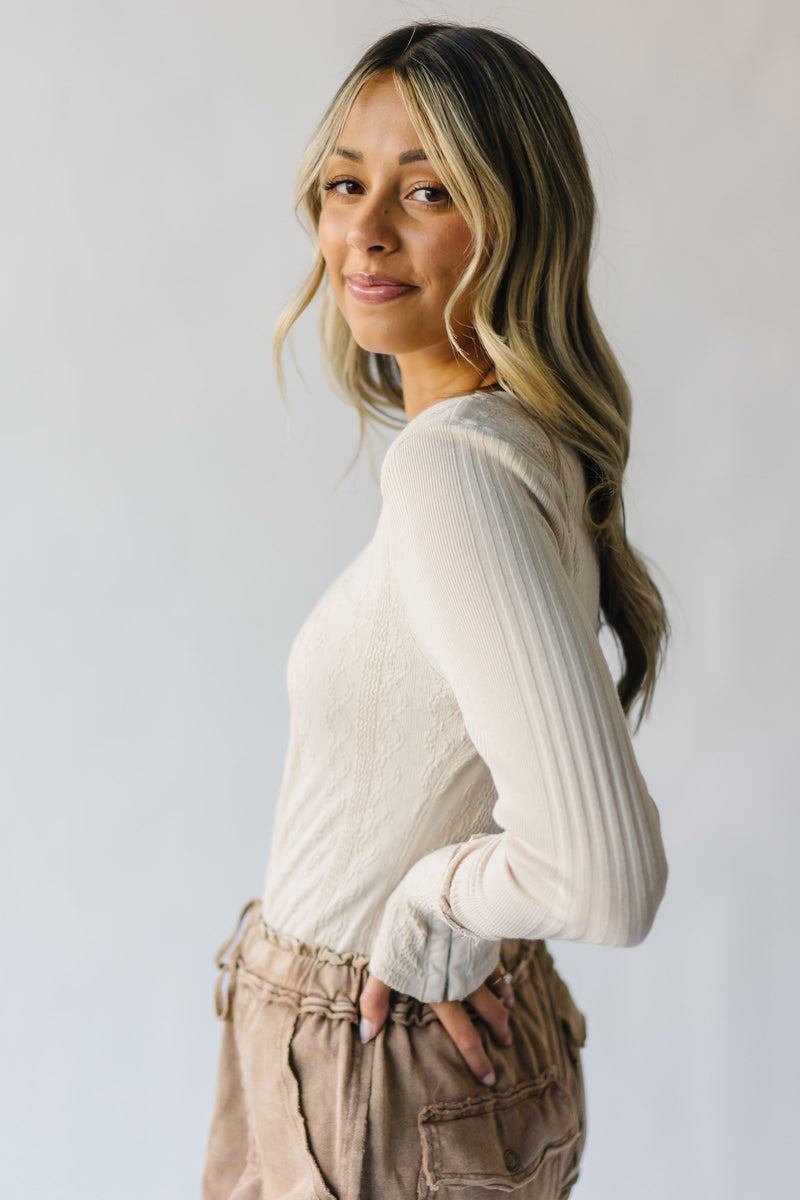 Free People: Piece of Me Bodysuit in Softest Oat