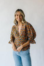 Free People: I Found You Printed Top in Navy Combo