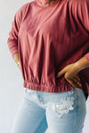 The Vonda Cinch Waist Blouse in Rust