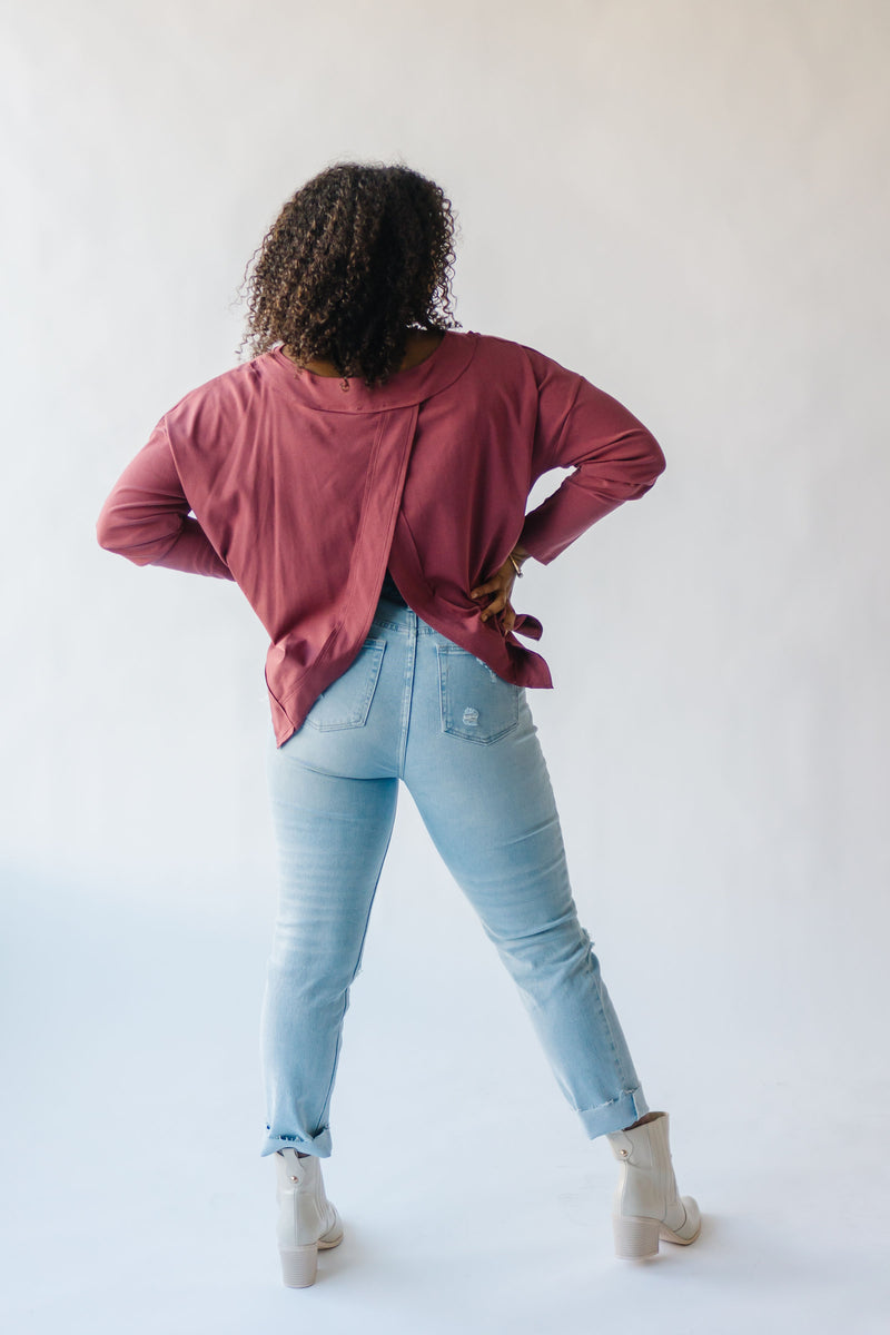 The Vonda Cinch Waist Blouse in Rust