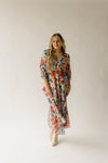 The Kenner Floral Maxi Dress in Blue Multi