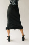 The Atkinson Fur Detail Skirt in Black