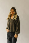 The Bromley Button Down Crop Cardigan in Heathered Black
