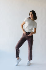 The Yannick Suede Pants in Deep Plum