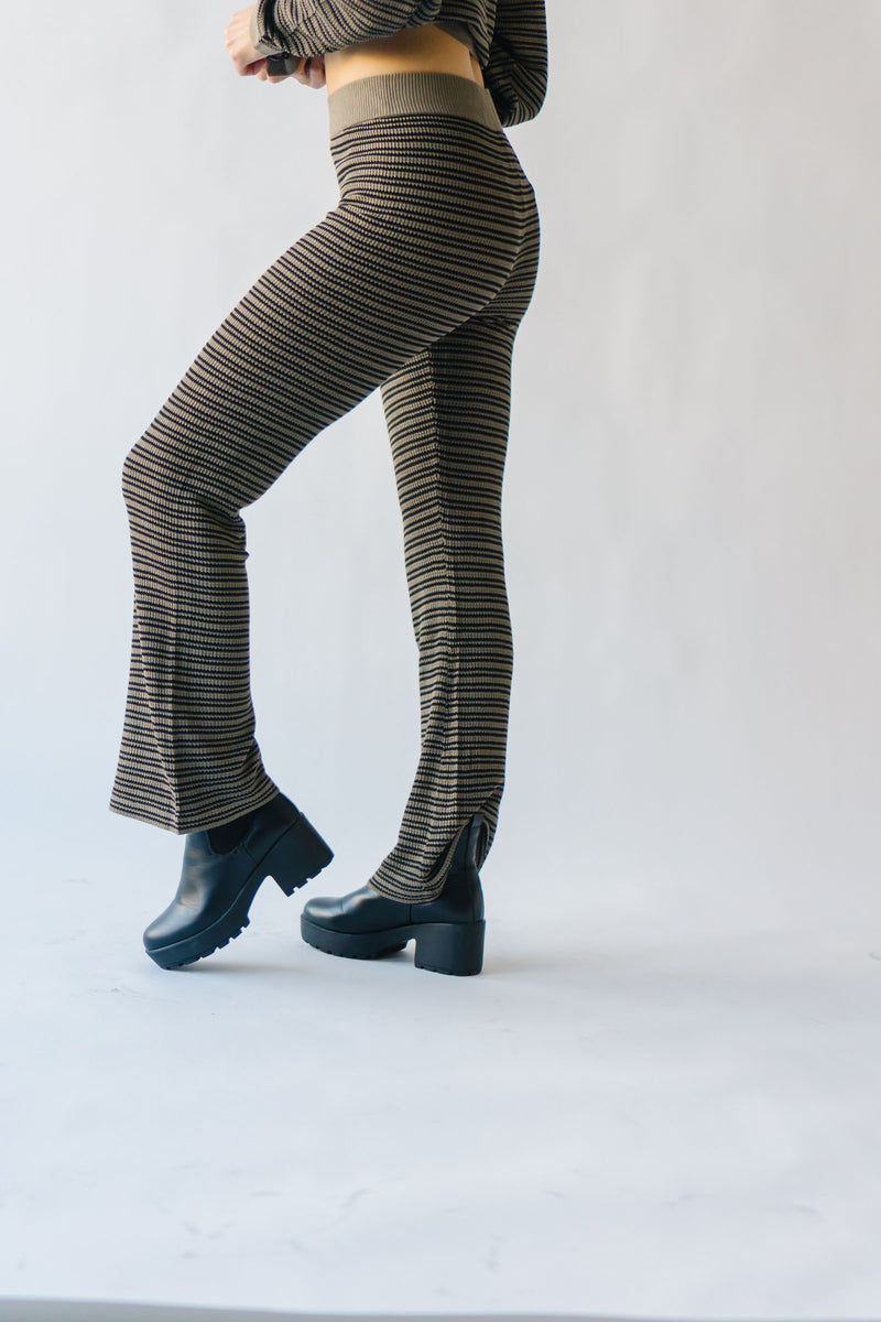 The Durango Knit Sweater Pants in Olive + Black