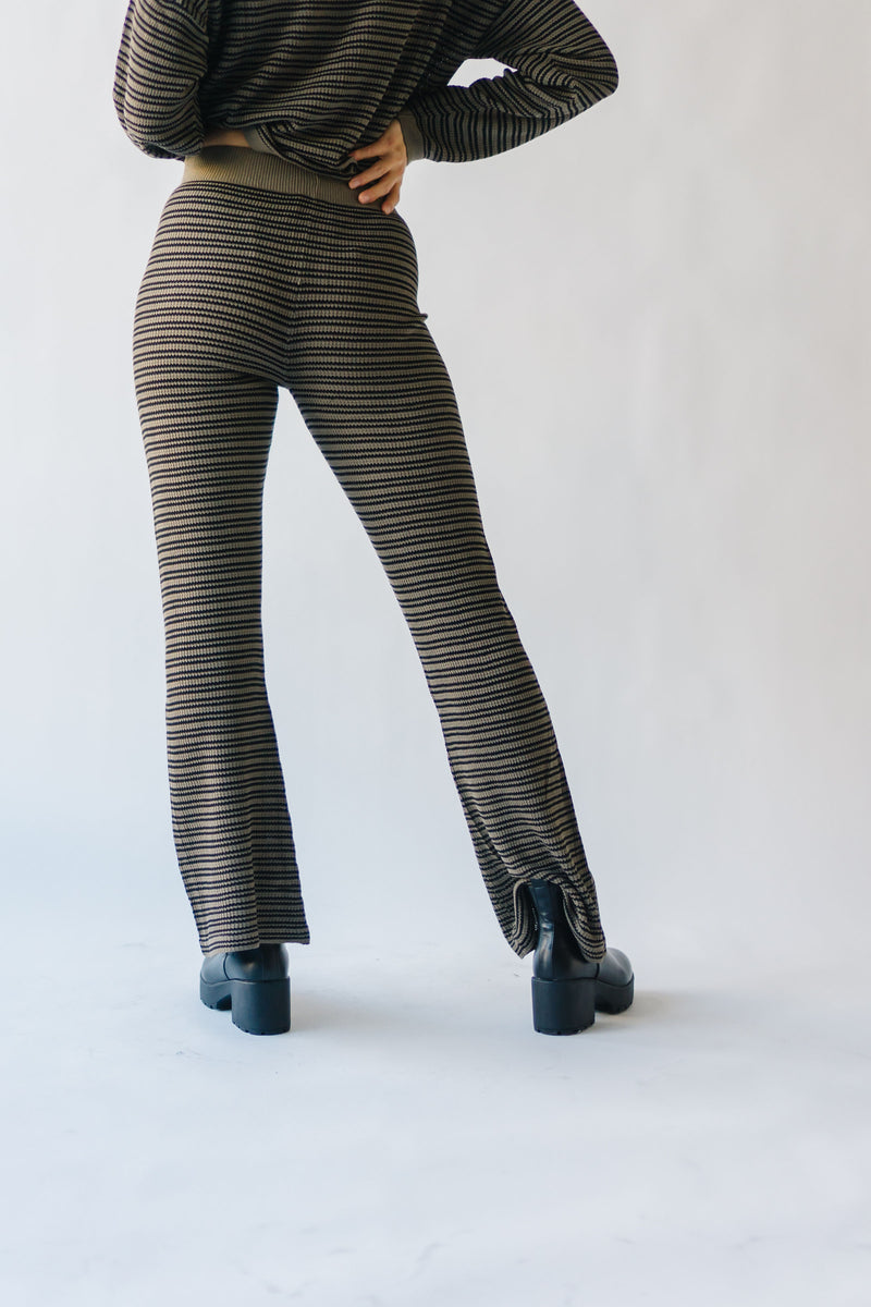 The Durango Knit Sweater Pants in Olive + Black