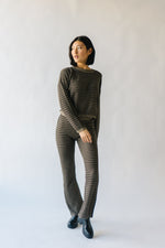 The Durango Knit Sweater Pants in Olive + Black