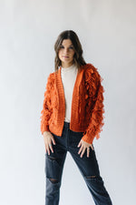 The Jessamy Fringe Cardigan in Rust