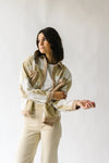 The Thando Button Up Corduroy Jacket in Beige Multi