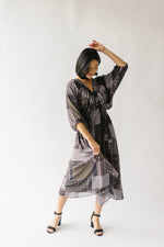 The Wallingford Patchwork Maxi Dress in Charcoal